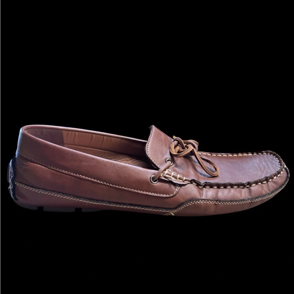 Izod Men's Burton Classic Mocs Tan Boat Shoes w/ Memory Foam insoles Sz 13